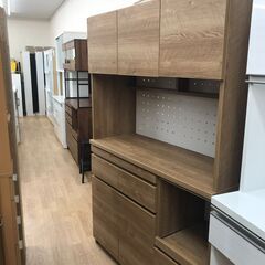 【LOWYA】食器棚 食器棚 リビング収納 フラップ扉収納 選べる2タイプ [幅120] | 【公式