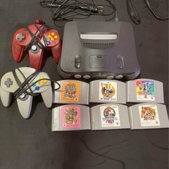 ニンテンドー64本体コントローラー2つ×カセット6個