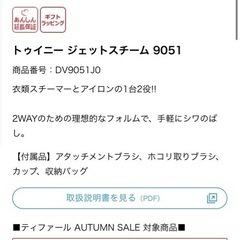 T-faL ティファール スチームアイロンの画像
