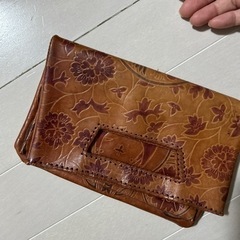 牛革アジアン小物入れ（通帳入れなどに最適サイズの画像