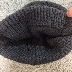 美品　ニット帽　黒の画像