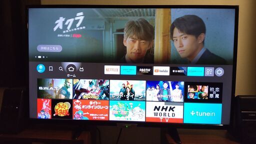 40インチ中古液晶テレビ＋テレビ台＋fire TV stick 4K