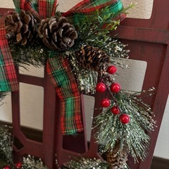 お店の入り口や看板などに♡クリスマスオブジェの画像