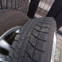 引取り者きまりました。！！　アルミホイール＋ブリジストンスタッドレスＶＲＸ 155/65R14　４本セットの画像
