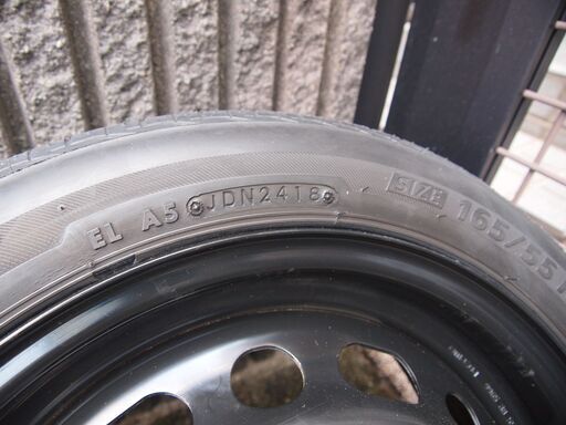 15インチ　5.5Ｊ　BSネクストリー165/55-15　鉄ホイール、