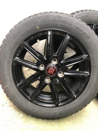 軽自動車に　21年製スタッドレスアルミ4本セット【TOYO オブザーブ　GIZ2】155/65r14  