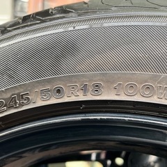 【値下げ中】ブリヂストン18インチアルミ4本タイヤセット【ブレンボ対応】の画像