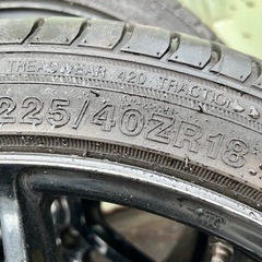 【値下げ中】ブリヂストン18インチアルミ4本タイヤセット【ブレンボ対応】の画像