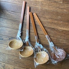 鍋用　竹すくい大　新品　穴あきすくいの画像