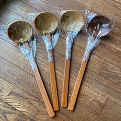 鍋用　竹すくい大　新品　穴あきすくい