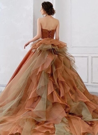 テラコッタ/カラードレス/ウエディングドレス