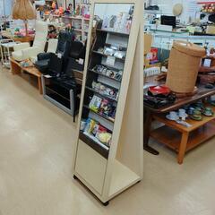 両面ミラー☆店舗向け、大きいサイズ、ナチュラルカラー、キャスター付【こちらは店舗です。浜村鹿野温泉ICから3分 買取本舗 宮本リサイクル 営業時間9～19時 定休日水曜のみ←連絡できませんm(_ _)m】の画像