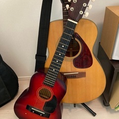 【値下げ】ミニギター（中古、ワインレッド）