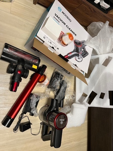 掃除機 MOOSOO サイクロン コードレス スティッククリーナー 動作品 箱付