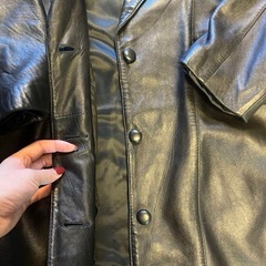 黒　レザー　オーバーサイズ　ラム革　100%羊革の画像