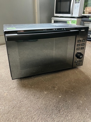 ツインバード センサー付フラットオーブンレンジ 18L DR-E857B(ブラック)