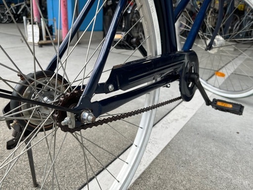 【完売御礼】【大人用】整備済 27型 中古自転車 シティ軽快車 青色 <自転車のオオムラ 静岡店>