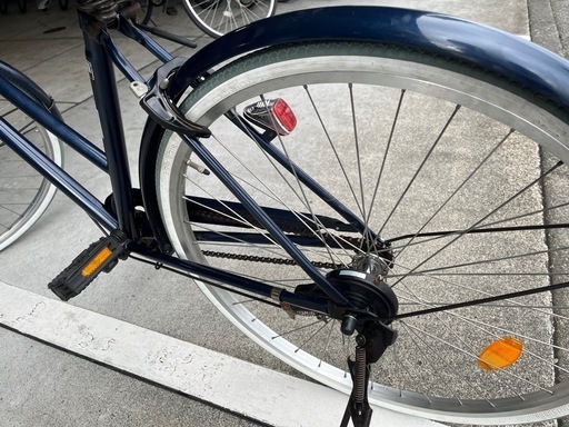 【完売御礼】【大人用】整備済 27型 中古自転車 シティ軽快車 青色 <自転車のオオムラ 静岡店>