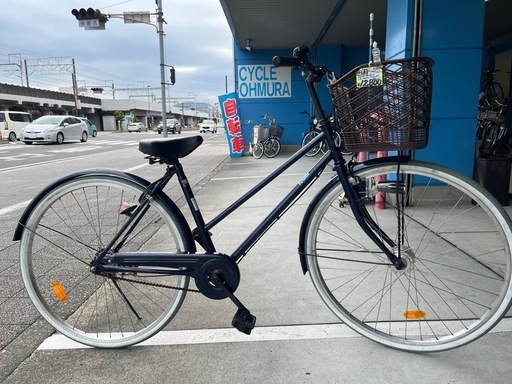 【完売御礼】【大人用】整備済 27型 中古自転車 シティ軽快車 青色 <自転車のオオムラ 静岡店>