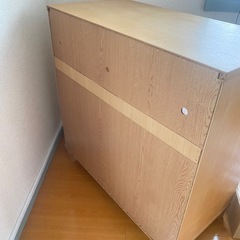 SALE!! 無印良品 MUJI タモ材 組み合わせて使える木製収納 ロータイプ 廃番