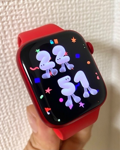《美品本体＆充電ケーブル》Apple Watch Series 8 45mm color RED