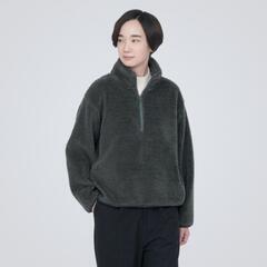 無印良品 プルオーバー ボアフリース ハーフジップの画像
