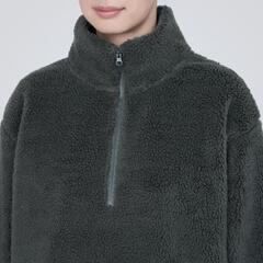 無印良品 プルオーバー ボアフリース ハーフジップの画像