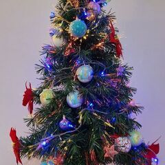 クリスマスツリー 光ファイバー　LED電球・装飾セット