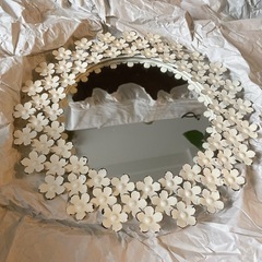 アンティーク風　壁掛けミラー 