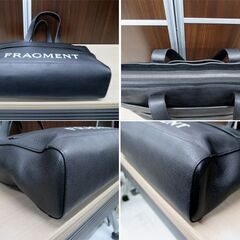 本物 BVLGARI FRGMT ROMA ブルガリ 藤原ヒロシ 限定コラボ 290777 フラグメントロゴバッグ ブラック/黒 レザー トートバッグ 苫小牧西店の画像