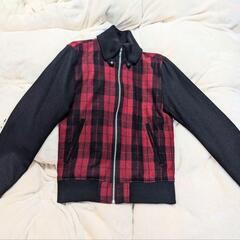 【美品】ウール50% チェックジャケット　ブルゾン・上着