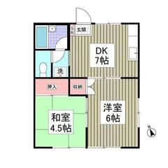 💙ペット飼育可能🐱フリーレント1ヶ月☆敷礼０☆｟2DK｠鎌ケ谷市☆Wi-Fi無料！追い炊き機能あり！コンビニ徒歩圏内！💙≪102≫ − 千葉県