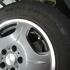 ホイール付きタイヤ 4本セット ENKEI エンケイ RIVAZZA 16×6.5J 5穴 +38 114.3 ヨコハマ ジオランダー 215/70R16 中古 苫小牧西店の画像