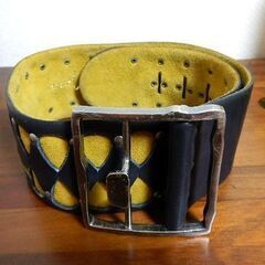  ◆ベルト レザー ブラック 黒 メンズ 中古品
