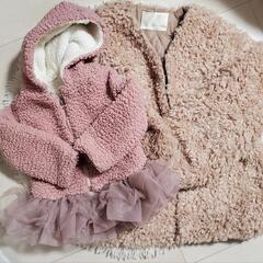 ✨お値下げ‼️カワイイ♥️モコモコチュール アウター 100の画像