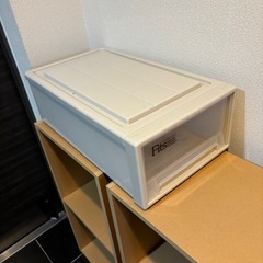 （取引決定）無印　パルプボードボックス2個、Fits 収納ケース1個の画像