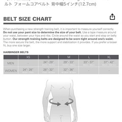 【Sサイズ 試着のみ】ハービンジャー(Harbinger) トレーニングベルト フォームコアベルト 背中幅5インチ(12.7cm)の画像