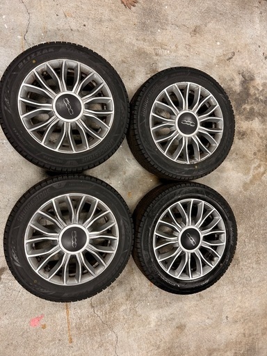 fiat 500 タイヤホイールセット　185/55R15 スタッドレス