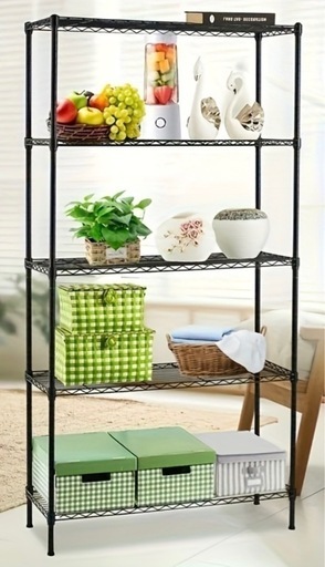 【新品・未組立】スチールラック 5段 ワイヤーシェルフ