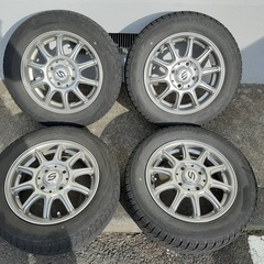 スタッドレスタイヤ・アルミホイール4本セット　155/65r13 ブリヂストンブリザック　2019年48週製造