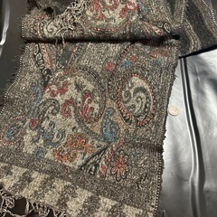 マフラー　ストール　リバーシブル 刺繍　アジアン　エスニック
 の画像