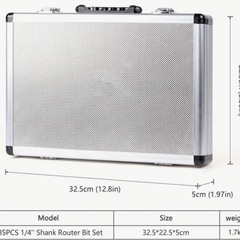 35ピース木工フライスカッターセット - 1/4インチシャンク、カーバイド合金、精密エッジトリミングおよび溝入れ用DIYの画像