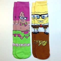 【新品】スポンジボブ＆パトリック 靴下 ミドル丈 2組セット