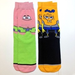【新品】スポンジボブ＆パトリック 靴下 ミドル丈 2組セット
