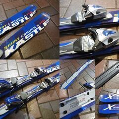 KASTLE 116cm ショートスキー Short Carver チロリア ビンディング付き板 ポール スキーバッグセット ケスレー 新道東店の画像