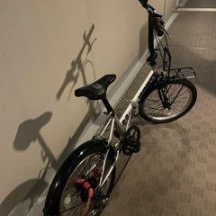 ハマー　折りたたみ自転車シルバー　使用頻度少ない美品の画像
