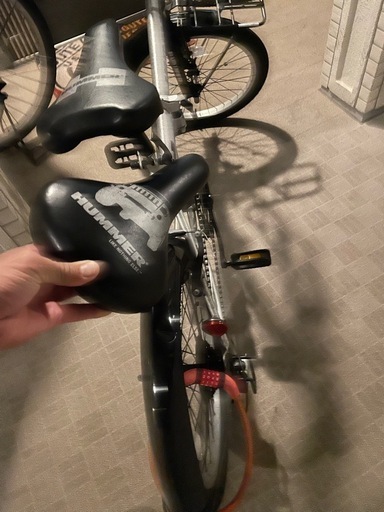 ハマー　折りたたみ自転車シルバー　使用頻度少ない美品