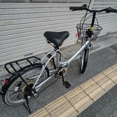 Granville[グランヴィレ]20吋 折り畳み自転車 外装6段(シルバー)の画像