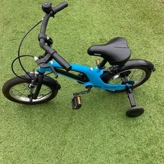 幼児用補助輪付き自転車14インチの画像