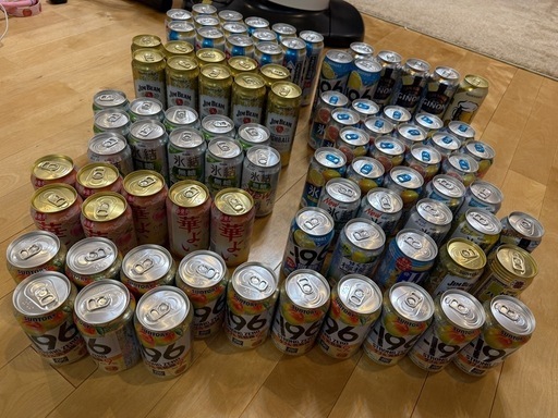 【お値下げしました、早い者勝ち】　酎ハイ チューハイ ウイスキー ビール 発泡酒　計91本   500ml 31本 350ml 60本 【1本あたり約88円】